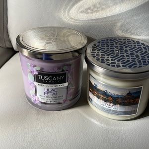 Unlit Two and three wicks scented candle LOT.